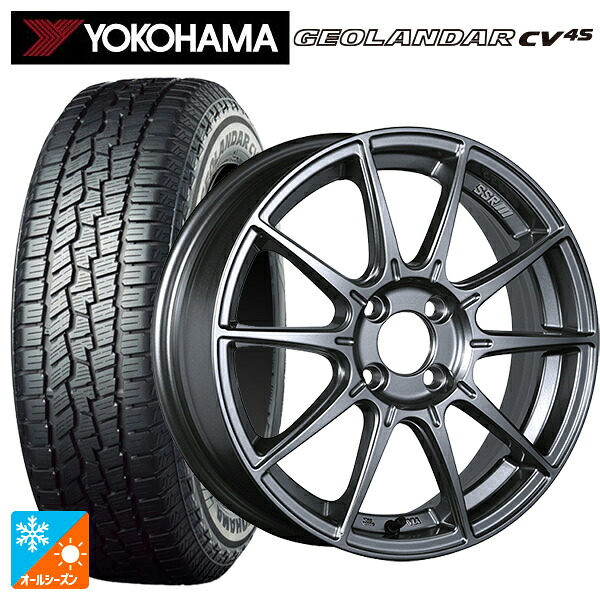 225/55R17 101V XL ヨコハマ ジオランダー CV 4S G061 正規品 タナベ SSR GT X01 ダークシルバー 17-7J 国産車用 オールシーズンタイヤホイール4本セット