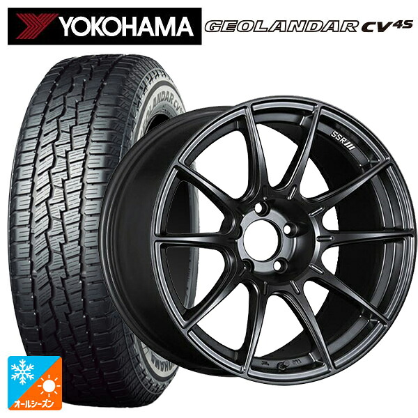235/55R18 100V ヨコハマ ジオランダー CV 4S G061 正規品 タナベ SSR GT X01 フラットブラック 18-8J 国産車用 オールシーズンタイヤホイール4本セット