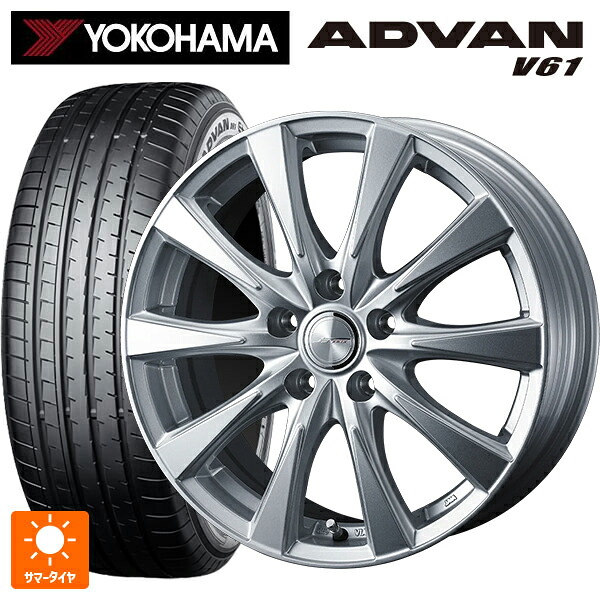 マツダ CX-80(KL5/KL3系)用 235/60R18 107V XL ヨコハマ アドバン V61 正規品 ウェッズ ジョーカー スピリッツ シルバー 新品サマータイヤホイール 4本セット