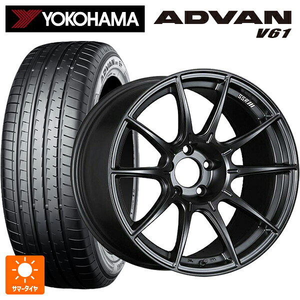 235/55R18 104V XL ヨコハマ アドバン V61 正規品 タナベ SSR GT X01 フラットブラック 18-8J 国産車用 サマータイヤホイール4本セット