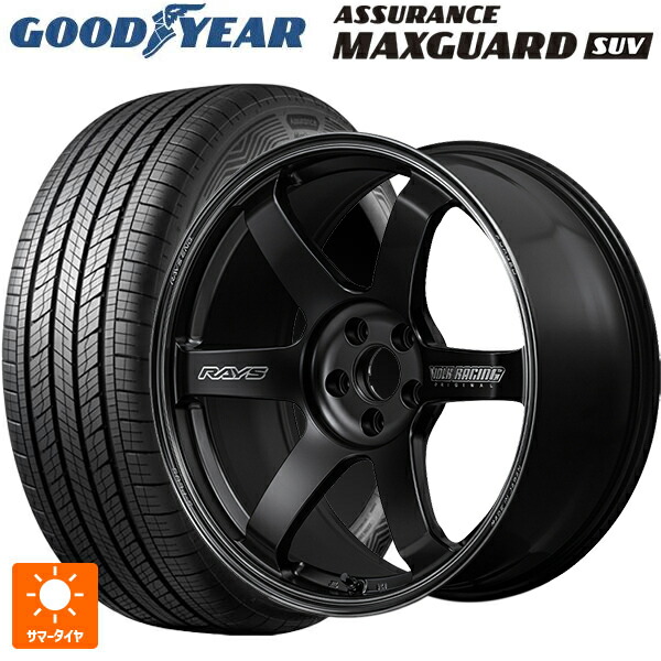 235/55R18 104V XL グッドイヤー アシュアランス マックスガード SUV レイズ ボルクレーシング TE37サーガ S-プラス ブラックシャドー # PH 18-8.5J 国産車用 サマータイヤホイール4本セット