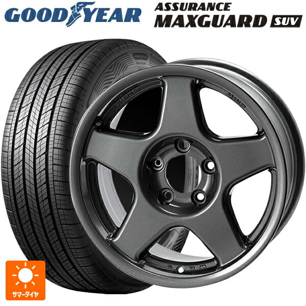スズキ ジムニーノマド(JC74W)用 225/70R16 103H グッドイヤー アシュアランス マックスガード SUV 4×4エンジニアリング ブラッドレーV ガンメタリック 新品サマータイヤホイール 5本セット