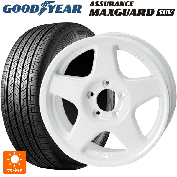 スズキ ジムニーシエラ(74系)用 225/70R16 103H グッドイヤー アシュアランス マックスガード SUV 4&times;4エンジニアリング ブラッドレーV パールホワイト 新品サマータイヤホイール 4本セット｜タイヤホイール専門店コニシタイヤ