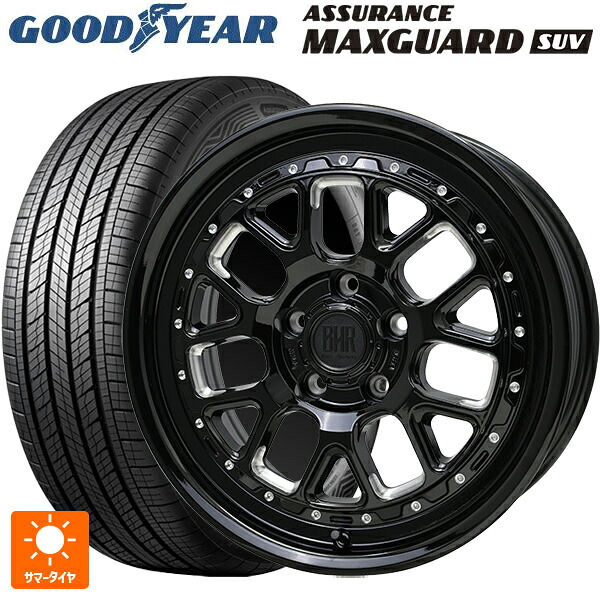 トヨタ アルファード(30系)用 225/60R17 99V グッドイヤー アシュアランス マックスガード SUV ホットスタッフ バークレイハードロック ヒューロン GB/M 新品サマータイヤホイール 4本セット