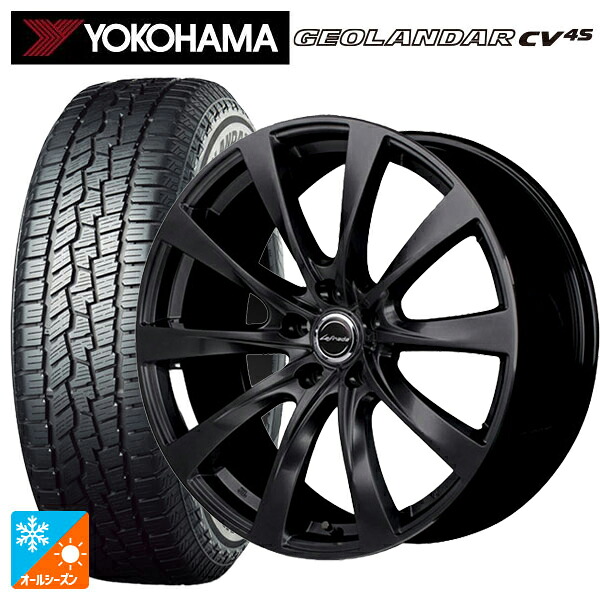トヨタ クラウンクロスオーバー(35系)用 225/60R18 104V XL ヨコハマ ジオランダー CV 4S G061 正規品 エムアイディー レフィナーダ モーション2 ブラックエディション(数量限定仕様） # セミグロスブラック 新品オールシーズンタイヤホイール 4本セット