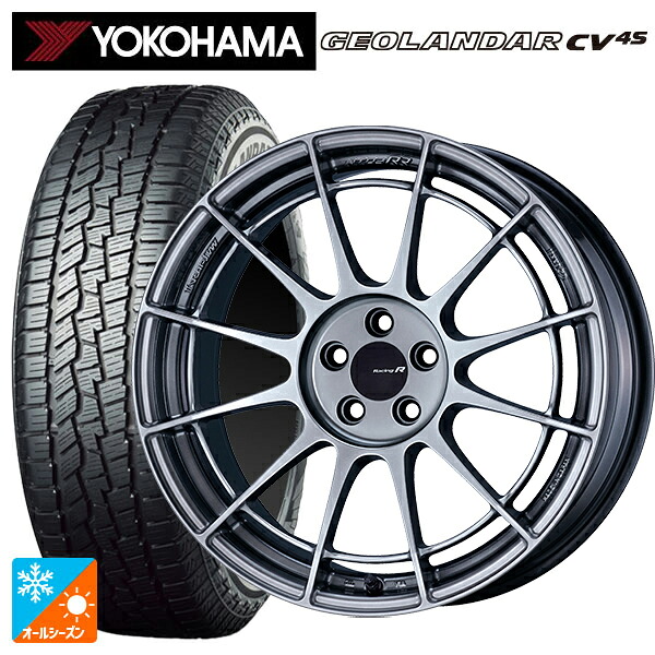 235/60R18 107V XL ヨコハマ ジオランダー CV 4S G061 正規品 エンケイ レーシングレボリューション NT03RR ハイパーシルバー 18-9J 国産車用 オールシーズンタイヤホイール4本セット