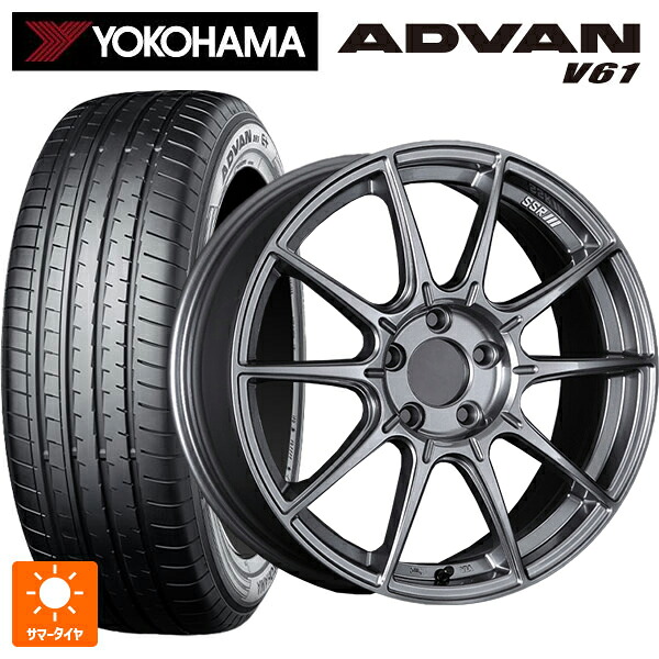 235/55R18 104V XL ヨコハマ アドバン V61 正規品 タナベ SSR GT X01 ダークシルバー 18-8J 国産車用 サマータイヤホイール4本セット