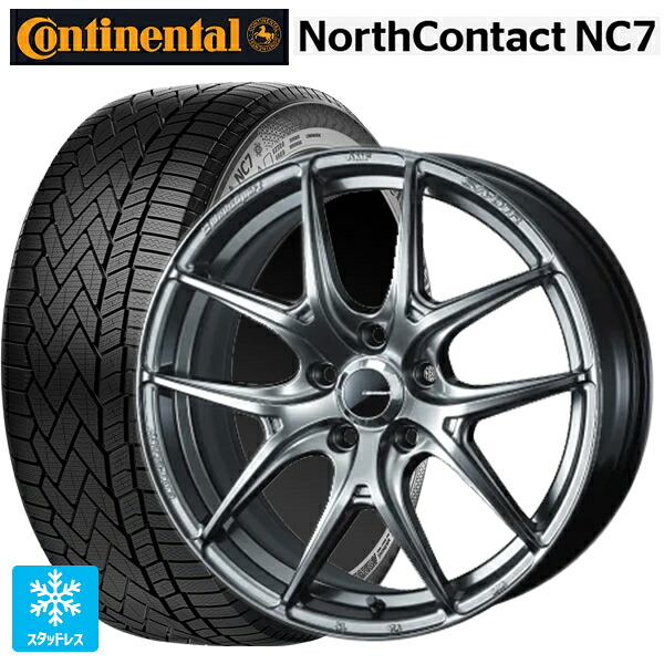 235/55R19 105T XL コンチネンタル ノースコンタクトNC7 正規品 ウェッズ ウェッズスポーツ SA 01R PSB 19-8J 国産車用 スタッドレスタイヤホイール4本セット