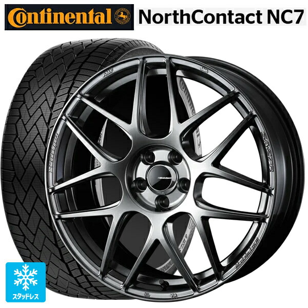235/55R19 105T XL コンチネンタル ノースコンタクトNC7 正規品 # ウェッズ ウェッズスポーツ SA27R PSB 19-8.5J 国産車用 スタッドレスタイヤホイール4本セット|タイヤホイール専門店コニシタイヤ