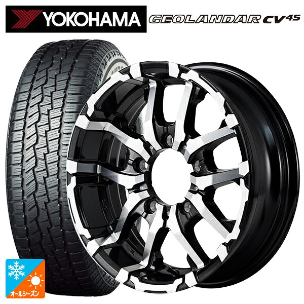 215/65R16 98H ヨコハマ ジオランダー CV 4S G061 正規品 エムアイディー ナイトロパワー M26 クロスファング ブラックメタリック/ミラーカット 16-5.5J 国産車用 オールシーズンタイヤホイール4本セット
