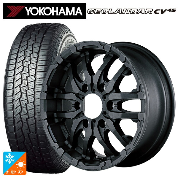 215/65R16 98H ヨコハマ ジオランダー CV 4S G061 正規品 エムアイディー ナイトロパワー M26 クロスファング ブラストブラック 16-5.5J 国産車用 オールシーズンタイヤホイール4本セット