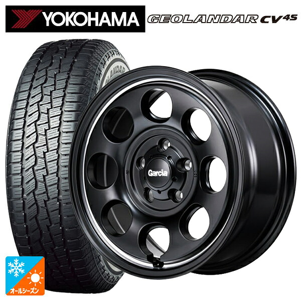 215/65R16 98H ヨコハマ ジオランダー CV 4S G061 正規品 エムアイディー ガルシア パーム8 セミグロスブラック/ウ゛ァーレイポリッシュ 16-7J 国産車用 オールシーズンタイヤホイール4本セット|タイヤホイール専門店コニシタイヤ