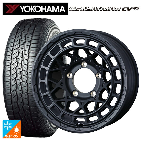 215/65R16 98H ヨコハマ ジオランダー CV 4S G061 正規品 ウェッズ マッドヴァンス X タイプM フルマットブラック 16-5.5J 国産車用 オールシーズンタイヤホイール4本セット