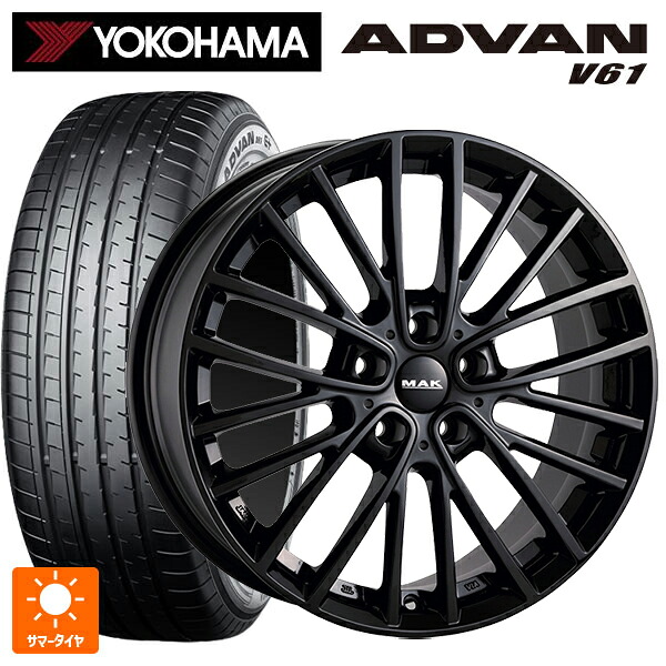 ミニ カントリーマン(U25)用 225/60R17 99H ヨコハマ アドバン V61 正規品 阿部商会 マック チェルシー # グロスブラック 新品サマータイヤホイール 4本セット
