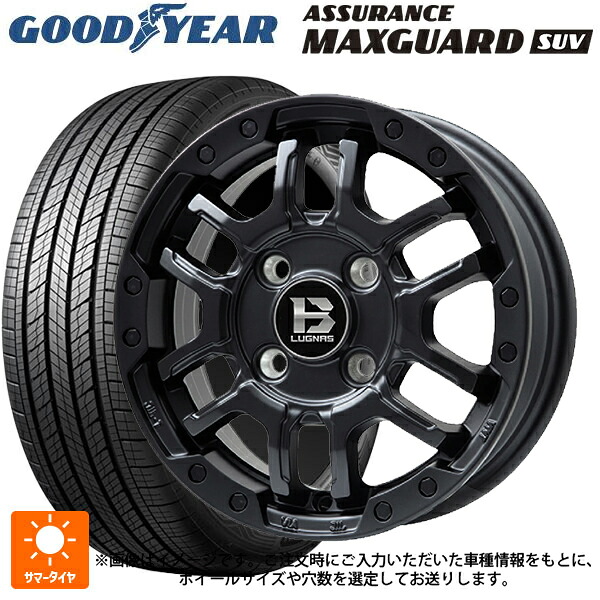 トヨタ ランドクルーザープラド(150系)用 265/65R17 112H グッドイヤー アシュアランス マックスガード SUV ビックウェイ ビーラグナス エフアールディー マットブラック 新品サマータイヤホイール 4本セット