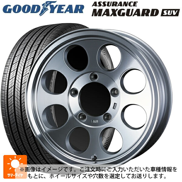 215/70R16 100H グッドイヤー アシュアランス マックスガード SUV ウェッズ ジムライン タイプ2 POL 16-7J 国産車用 サマータイヤホイール4本セット