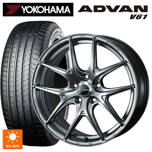 235/55R19 105V XL ヨコハマ アドバン V61 正規品 ウェッズ ウェッズスポーツ SA 01R PSB 19-8J 国産車用 サマータイヤホイール4本セット