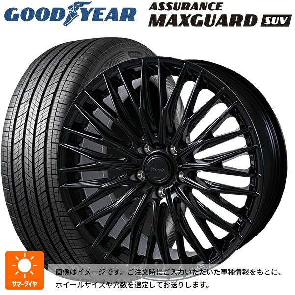 トヨタ bZ4X(11/15系)用 235/60R18 107W XL グッドイヤー アシュアランス マックスガード SUV ジャパン三陽 ワーウィック クライヴァー グロスブラック 新品サマータイヤホイール 4本セット