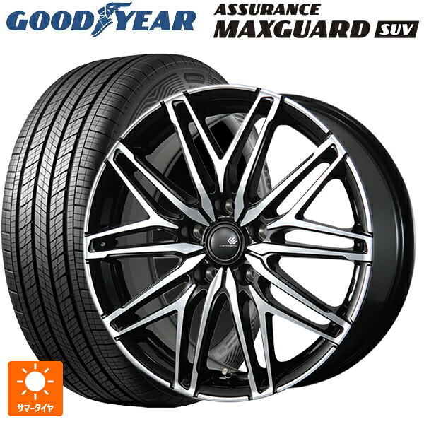 レクサス LM(TAWH15W)用 225/60R18 100V グッドイヤー アシュアランス マックスガード SUV トピー セレブロ ダブリューエー45 ブラックポリッシュ 新品サマータイヤホイール 4本セット|タイヤホイール専門店コニシタイヤ