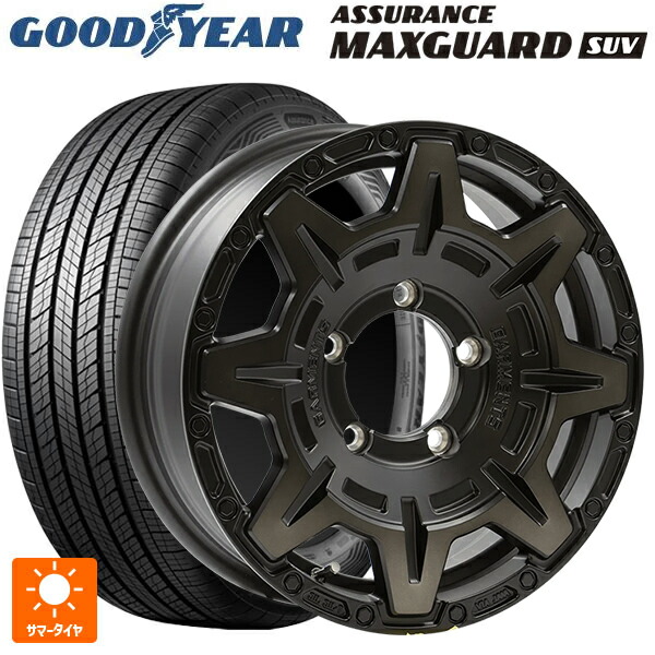 スズキ ジムニー(64系)用 215/70R16 100H グッドイヤー アシュアランス マックスガード SUV ウェッズ クロスオーバー ガーメンツ スタイルM マットブラッククリア 新品サマータイヤホイール 4本セット｜タイヤホイール専門店コニシタイヤ