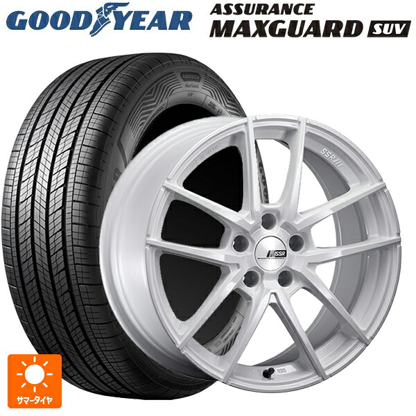 225/60R18 100V グッドイヤー アシュアランス マックスガード SUV タナベ ライナー タイプ10 モノブロック ホワイト 18-7.5J 国産車用 サマータイヤホイール4本セット|タイヤホイール専門店コニシタイヤ