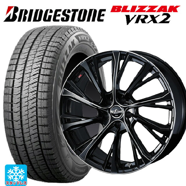 2024年製 195/60R16 89Q ブリヂストン ブリザック VRX2 正規品 ウェッズ レオニス JG BK/SC 16-6.5J 国産車用 スタッドレスタイヤホイール4本セット