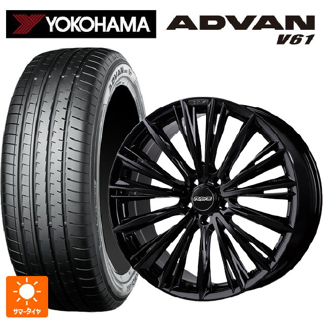 トヨタ アルファード(40系)用 225/55R19 99V ヨコハマ アドバン V61 正規品 レイズ ベルサス クラフトコレクション ヴォウジェ リミテッド GX 新品サマータイヤホイール 4本セット
