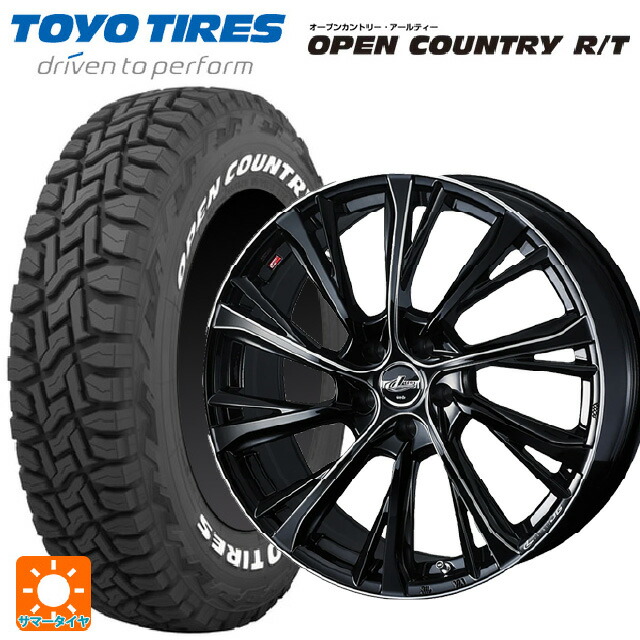 225/60R18 100Q トーヨー オープンカントリー RT ホワイトレター ウェッズ レオニス JG BK/SC 18-8J 国産車用 サマータイヤホイール4本セット