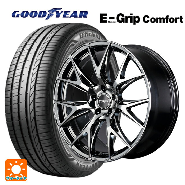 トヨタ アルファード(30系)用 245/40R20 99W XL グッドイヤー エフィシェントグリップ コンフォート レイズ ベルサス VV27S YNJ 新品サマータイヤホイール 4本セット