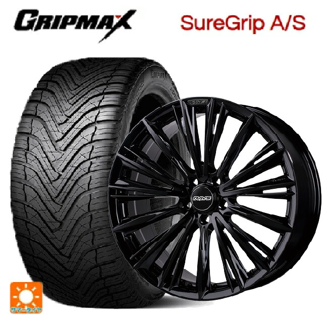 トヨタ ヴェルファイア(40系)用 225/55R19 99W グリップマックス シュアグリップ A/S ブラックレター レイズ ベルサス クラフトコレクション ヴォウジェ リミテッド GX 新品オールシーズンタイヤホイール 4本セット