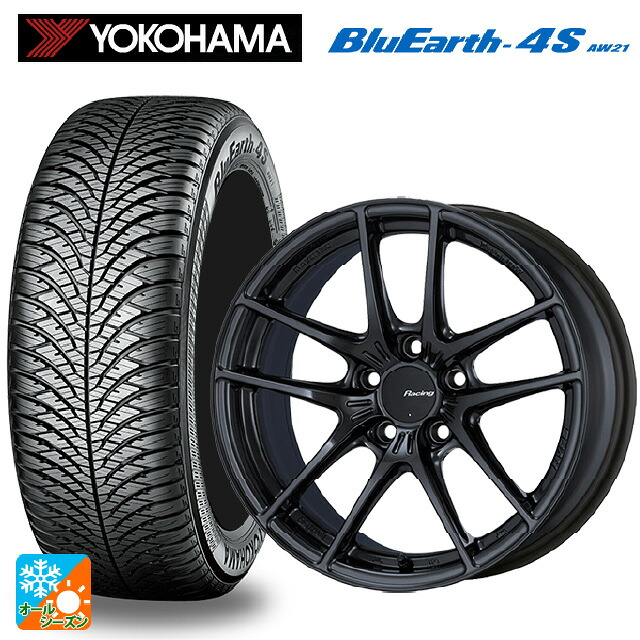225/50R18 99W XL ヨコハマ ブルーアース4S AW21 # エンケイ レーシング NVR5 GM 18-8.5J 国産車用 オールシーズンタイヤホイール4本セット