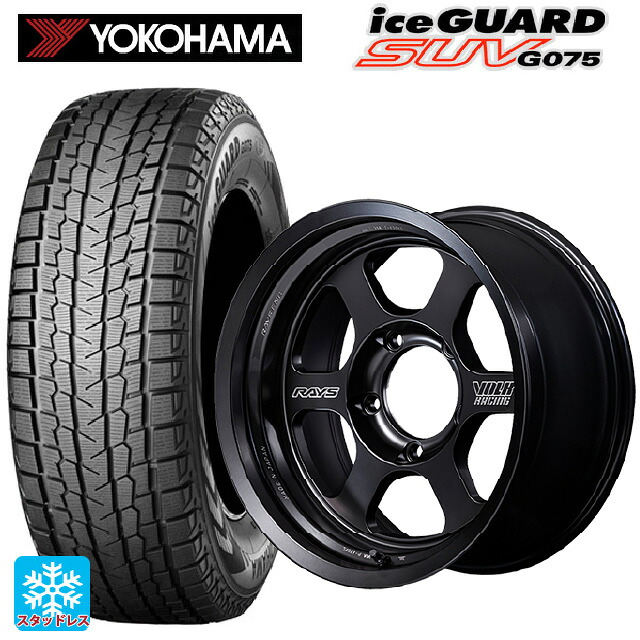 トヨタ ランドクルーザー70(GDJ76W)用 2025年製 265/70R16 112Q ヨコハマ アイスガードSUV G075 レイズ ボルクレーシング TE37 ブラックシャドウ LTD. PH 新品スタッドレスタイヤホイール 4本セット