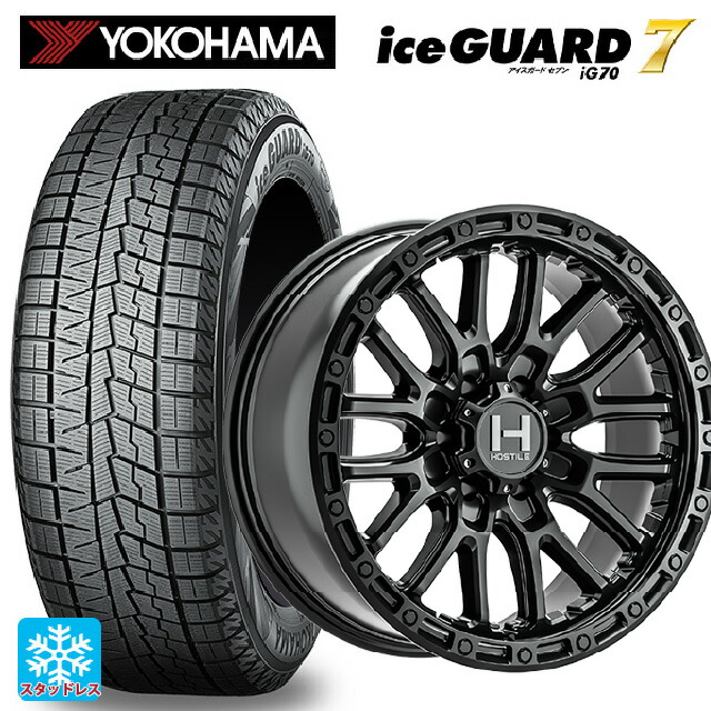 225/65R17 102Q ヨコハマ アイスガード7(IG70) # トライスターインターナショナル H135 リッジクレスト アスファルト 17-8J 国産車用 スタッドレスタイヤホイール4本セット