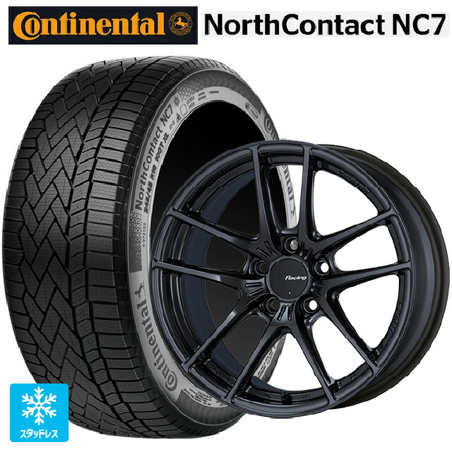 235/55R19 105T XL コンチネンタル ノースコンタクトNC7 正規品 エンケイ レーシング NVR5 GM 19-8.5J 国産車用 スタッドレスタイヤホイール4本セット