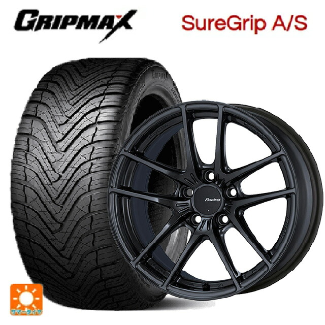 235/55R19 105W XL グリップマックス シュアグリップ A/S ブラックレター エンケイ レーシング NVR5 GM 19-8.5J 国産車用 オールシーズンタイヤホイール4本セット