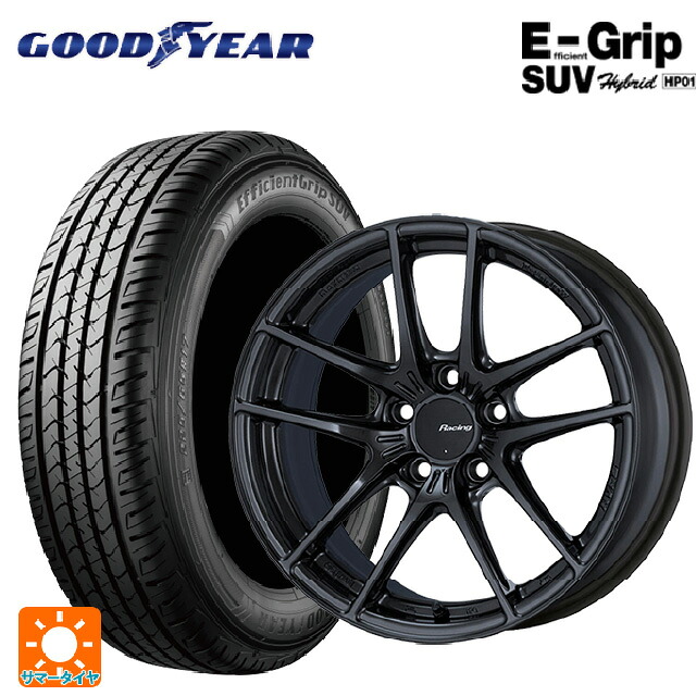 225/65R18 103H グッドイヤー エフィシェントグリップSUV HP01 エンケイ レーシング NVR5 GM 18-8J 国産車用 サマータイヤホイール4本セット