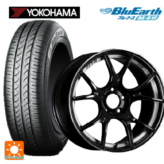 185/55R16 83V ヨコハマ ブルーアース AE01F タナベ SSR GT X02 グロスブラック 16-6.5J 国産車用 サマータイヤホイール4本セット