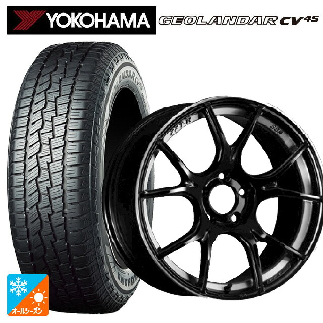215/55R17 98V ヨコハマ ジオランダー CV 4S G061 正規品 タナベ SSR GT X02 グロスブラック 17-7J 国産車用 オールシーズンタイヤホイール4本セット