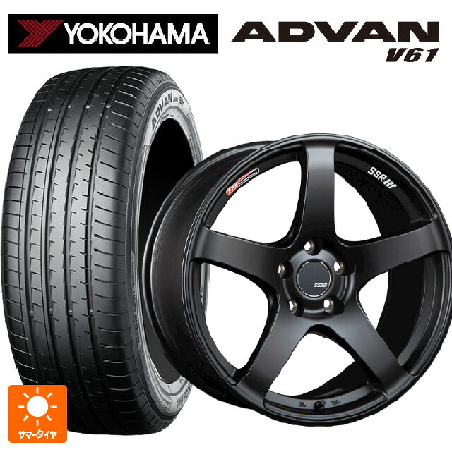 ミツビシ アウトランダーPHEV(5LA GNOW)用 235/60R18 103V ヨコハマ アドバン V61 正規品 タナベ SSR GT V01 フラットブラック 新品サマータイヤホイール 4本セット｜タイヤホイール専門店コニシタイヤ