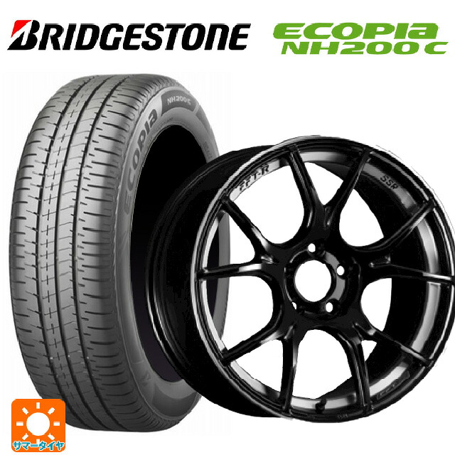 185/55R16 83V ブリヂストン エコピア NH200C 正規品 タナベ SSR GT X02 グロスブラック 16-6.5J 国産車用 サマータイヤホイール4本セット