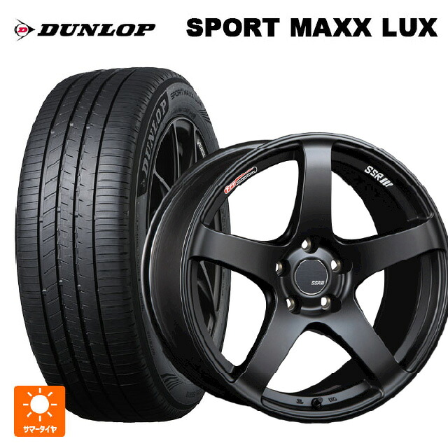 225/50R18 95W ダンロップ スポーツ マックス ラックス タナベ SSR GT V01 フラットブラック 18-7.5J 国産車用 サマータイヤホイール4本セット