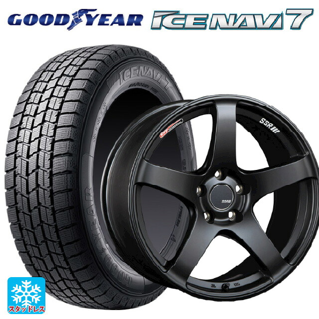 2025年製 215/50R17 91Q グッドイヤー アイスナビ7(数量限定) # タナベ SSR GT V01 フラットブラック 17-7J 国産車用 スタッドレスタイヤホイール4本セット