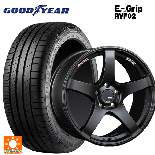 225/55R19 103W XL グッドイヤー エフィシェントグリップ RVF02 タナベ SSR GT V01 フラットブラック 19-8.5J 国産車用 サマータイヤホイール4本セット|タイヤホイール専門店コニシタイヤ