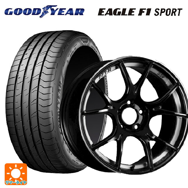 195/50R16 84V グッドイヤー イーグルF1 スポーツ タナベ SSR GT X02 グロスブラック 16-6.5J 国産車用 サマータイヤホイール4本セット