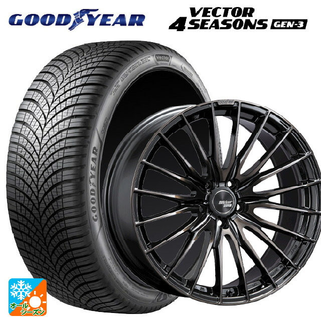 245/40R19 98Y XL グッドイヤー ベクター4シーズンズ ジェン3 タナベ SSR ブリッカー01F ブラックブロンズ 19-8.5J 国産車用 オールシーズンタイヤホイール4本セット