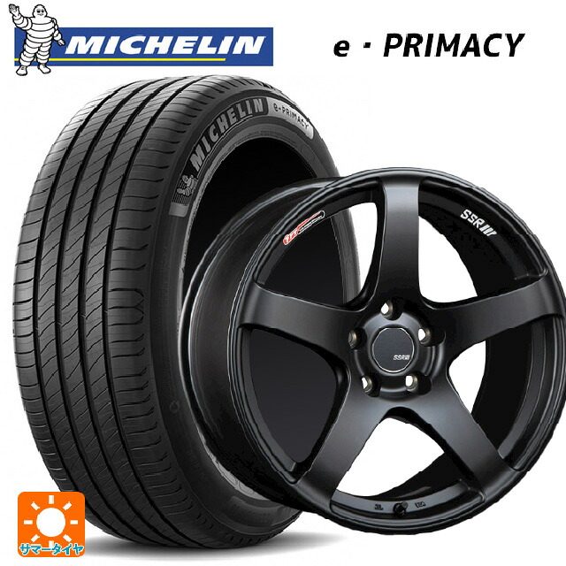 215/55R17 94V ミシュラン 正規品 Eプライマシー タナベ SSR GT V01 フラットブラック 17-7J 国産車用 サマータイヤホイール4本セット