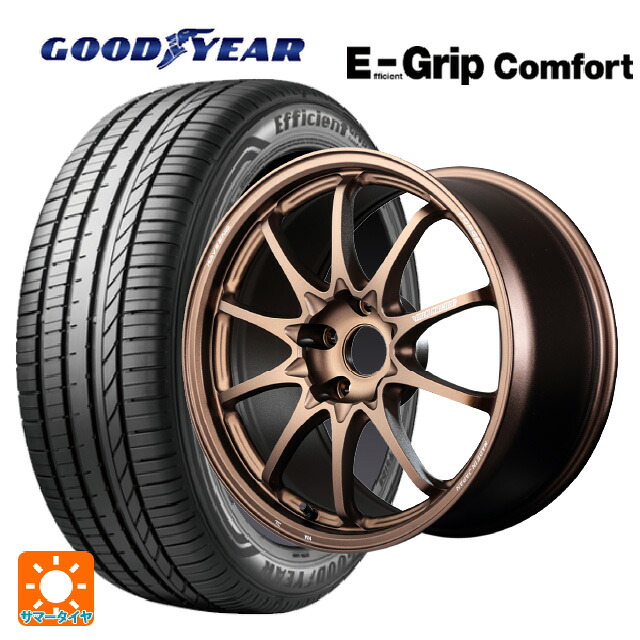 225/60R18 100V グッドイヤー エフィシェントグリップ コンフォート レイズ ボルクレーシング CE28N プラス BR 18-7.5J 国産車用 サマータイヤホイール4本セット