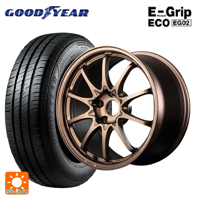 225/45R18 95W XL グッドイヤー エフィシェントグリップ エコ EG02 レイズ ボルクレーシング CE28N プラス BR 18-7.5J 国産車用 サマータイヤホイール4本セット