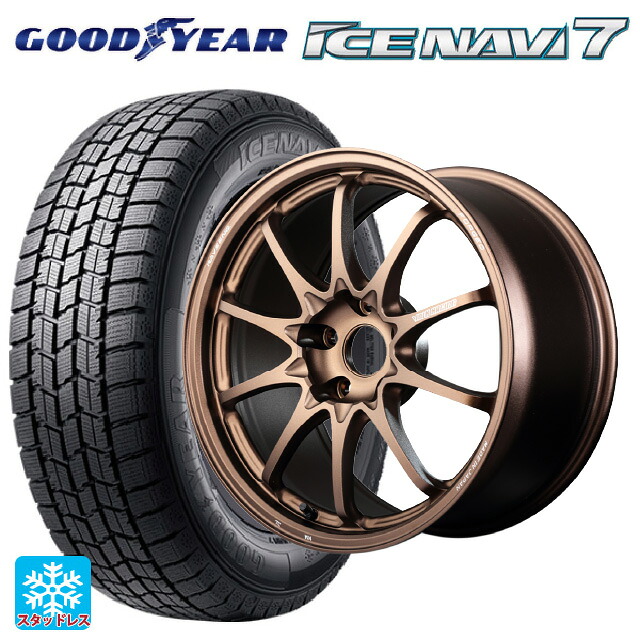 2024年製 235/50R18 97Q グッドイヤー アイスナビ7(数量限定) # レイズ ボルクレーシング CE28N プラス BR 18-8J 国産車用 スタッドレスタイヤホイール4本セット