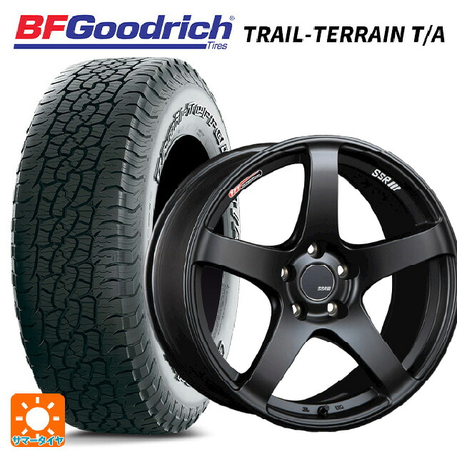 245/65R17 111T XL BFグッドリッチ トレイルテレーン T/A ホワイトレター 正規品 タナベ SSR GT V01 フラットブラック 17-7J 国産車用 サマータイヤホイール4本セット